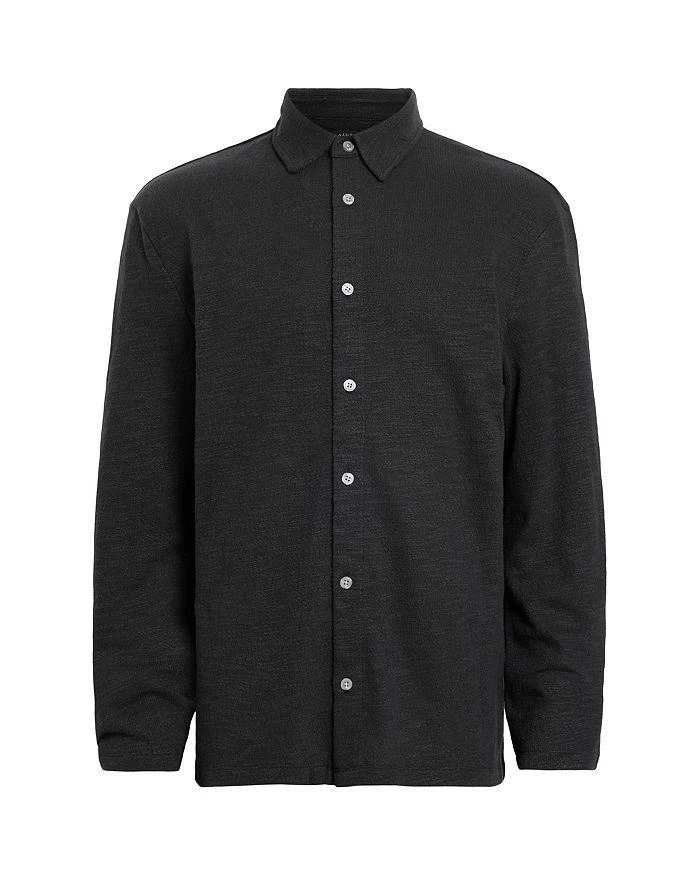 ALL SAINTS Foster Cotton Textured Oversized Fit Button Down Shirt 7
