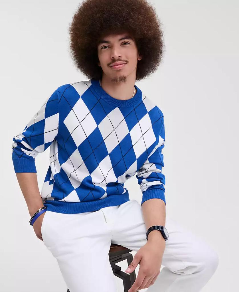 Club Room Men's Argyle Crewneck Sweater, Exclusively at Macy's