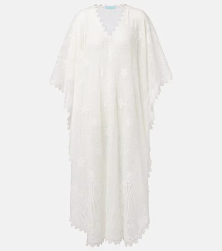 MELISSA ODABASH Josephine ruffled cotton-blend kaftan 1