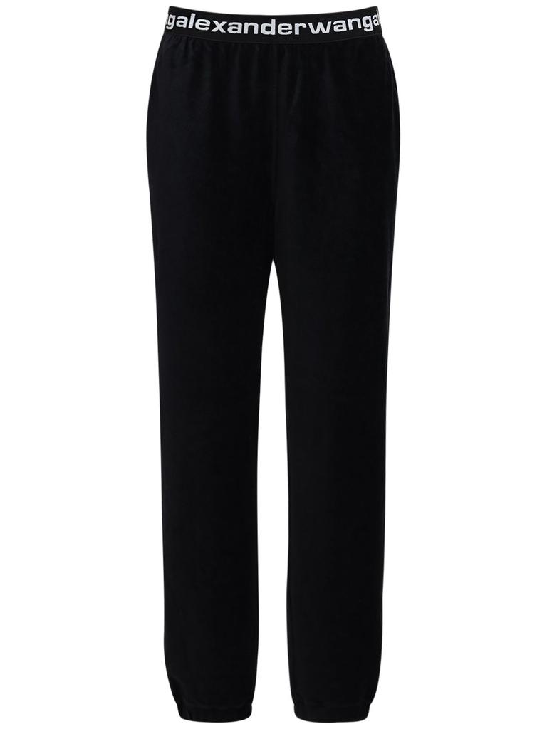 ALEXANDER WANG Stretch Corduroy Sweatpants W/ Logo