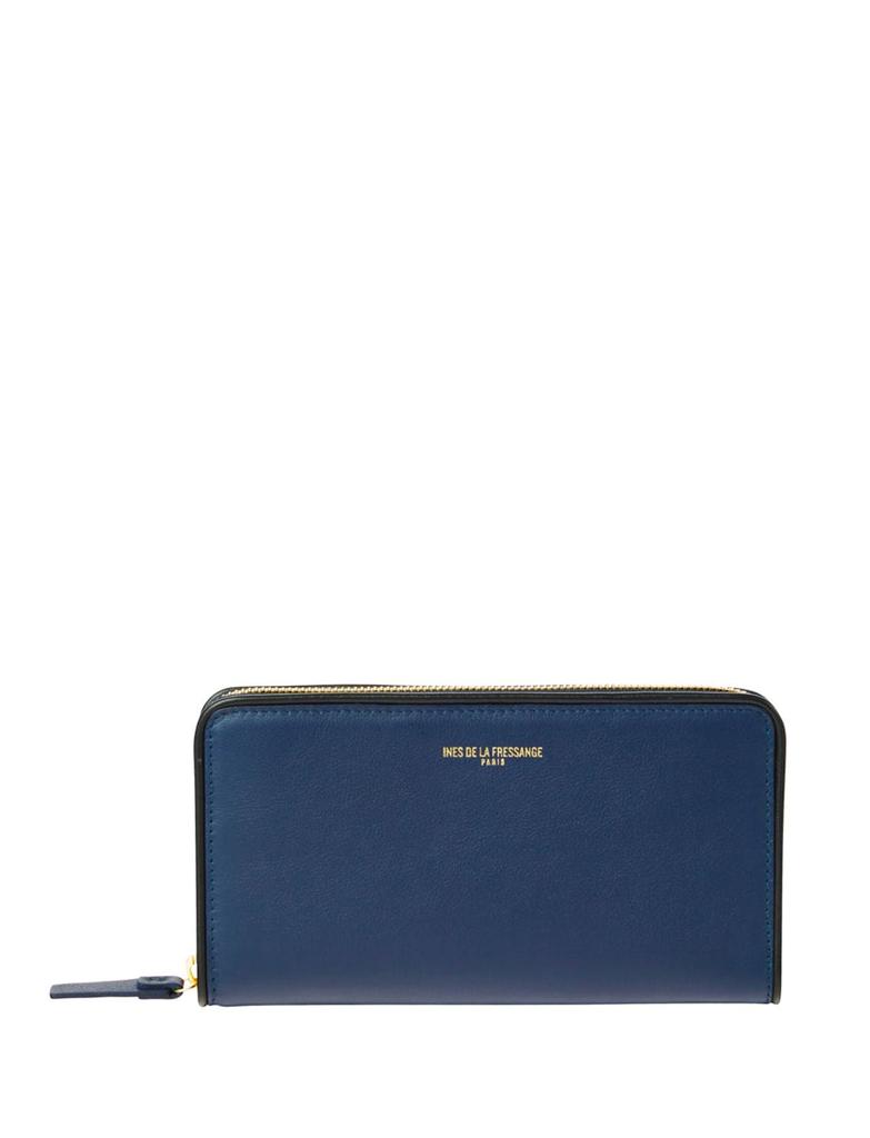 INES DE LA FRESSANGE Marcia wallet blue with black border