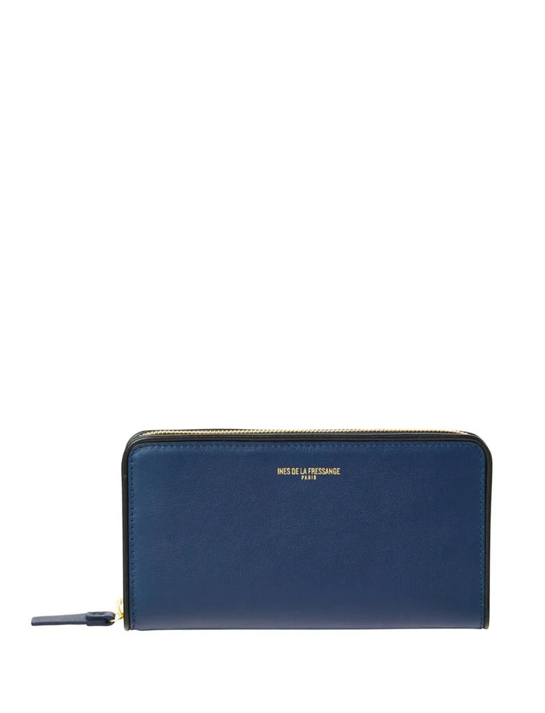 INES DE LA FRESSANGE PARIS Marcia wallet blue with black border 1