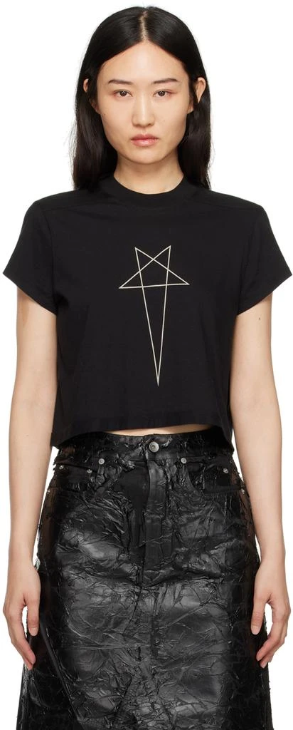 Rick Owens Black Porterville Cropped Small Level T-shirt 1