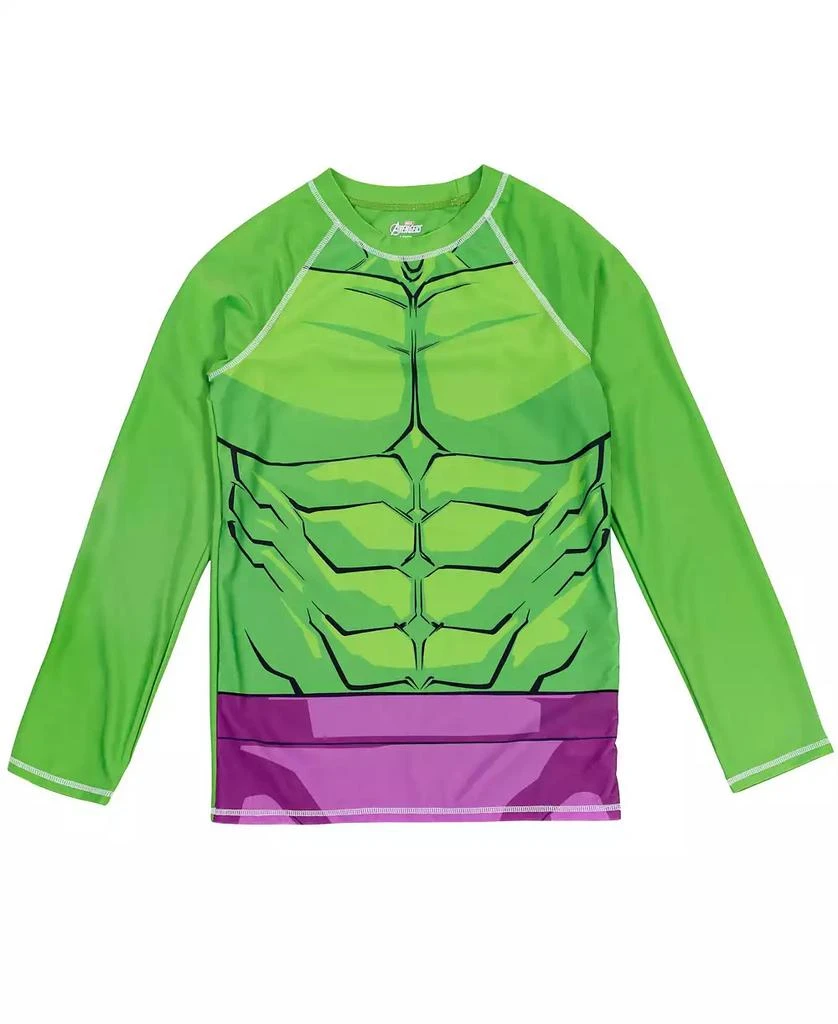 Avengers Boys Marvel Rash Guard Swim Shirt 1