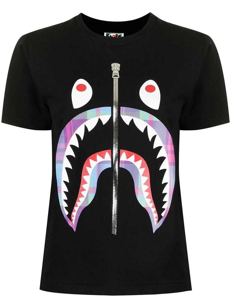 A BATHING APE® shark-print cotton T-hirt - women