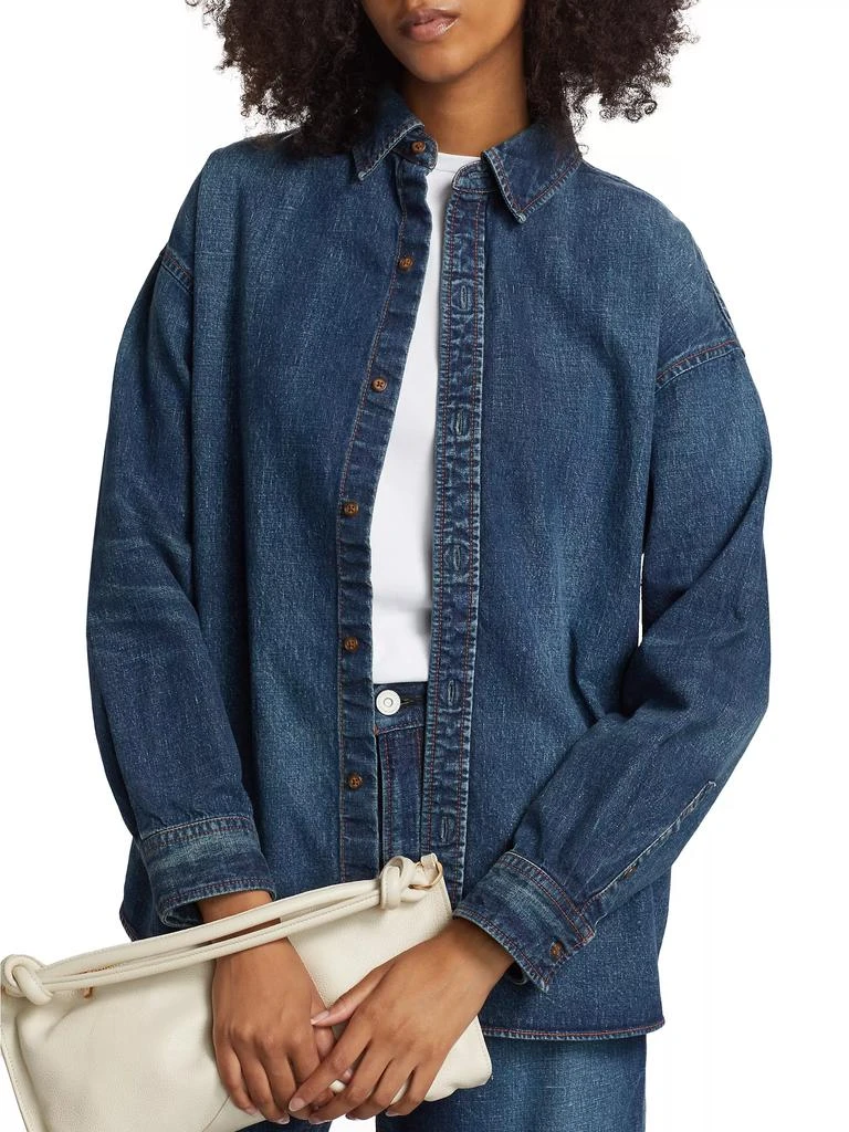 MOUSSY VINTAGE Emporia Oversized Denim Shirt 6