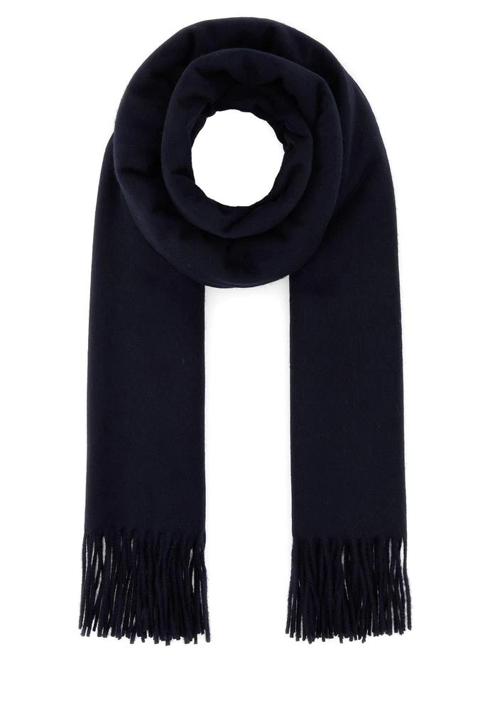Johnstons of Elgin Midnight blue cashmere scarf 1