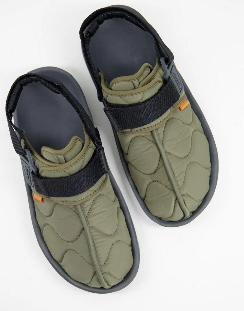 Reebok Reebok Beatnik quilted sandals in hunter green 3