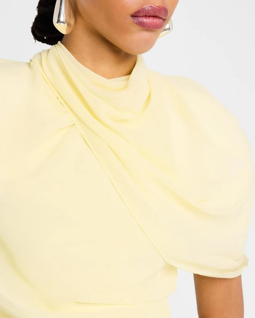 Jacquemus Chestnut Backless Cape Mini Dress 6