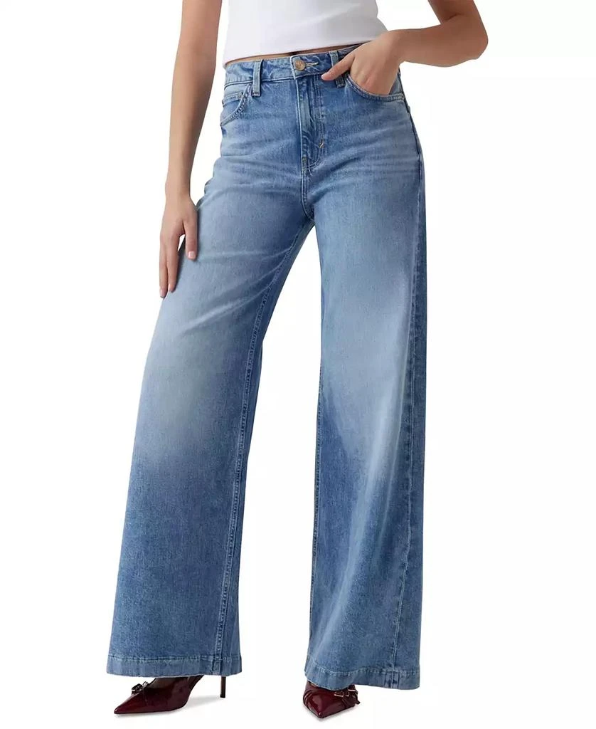 GUESS Women's Bellagio High-Rise Wide-Leg Jeans 2