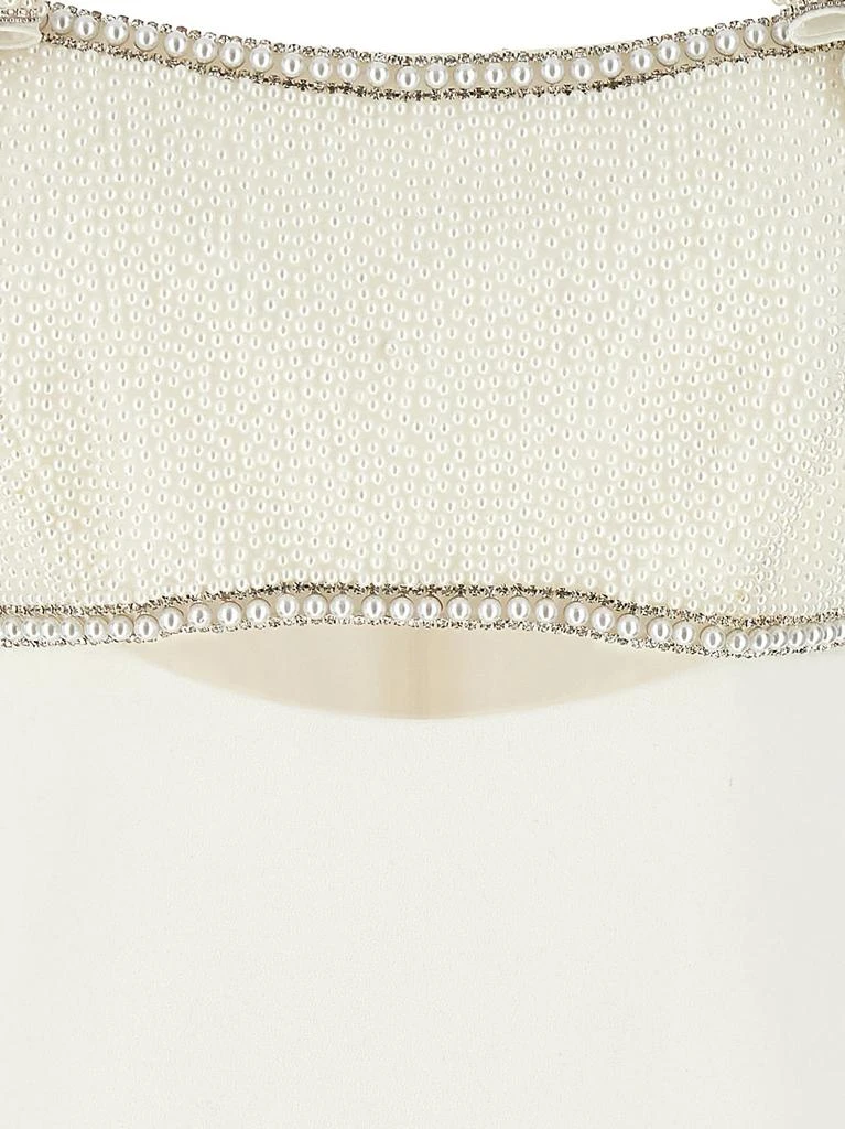 Self Portrait white Crêpe Pearl Bow Mini Dress 4