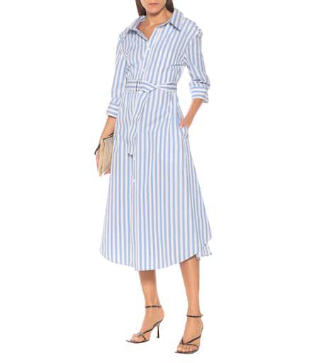 Marni Striped cotton poplin shirt dress