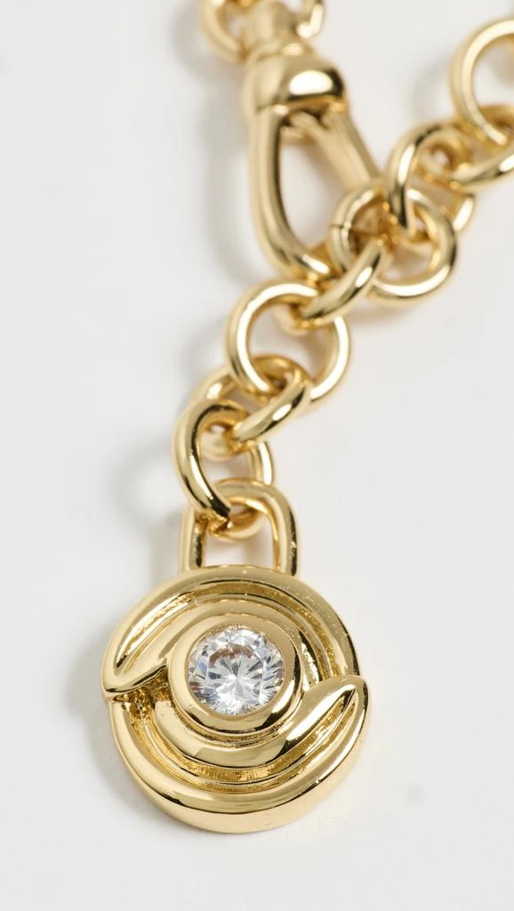 Luv AJ Wave Bezel Lariat Necklace 3