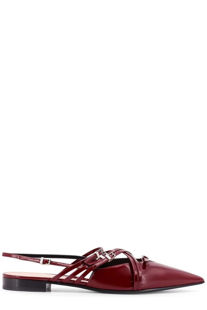 Gucci Gucci Strappy Pointed-Toe Slingback Flats 1