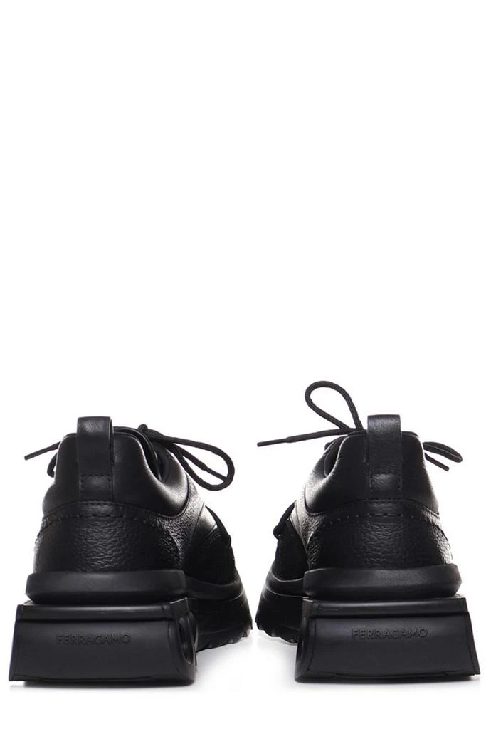 Salvatore Ferragamo Ferragamo Gancini-Plaque Lace-Up Sneakers 4