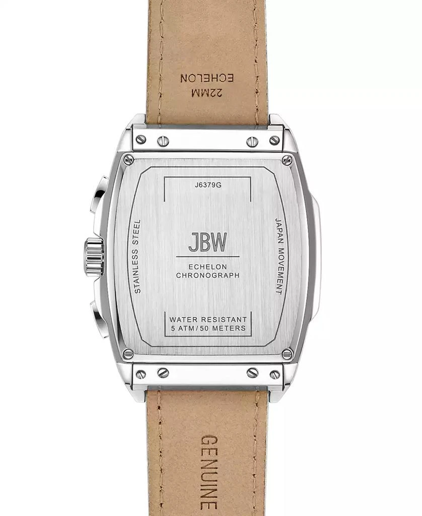 Jbw Men's Echelon Chronograph White Genuine Calf Leather Watch 2
