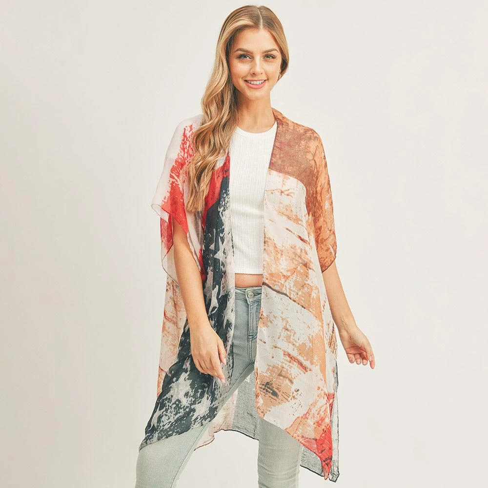 TRUEDAMES Vintage American Kimono Poncho