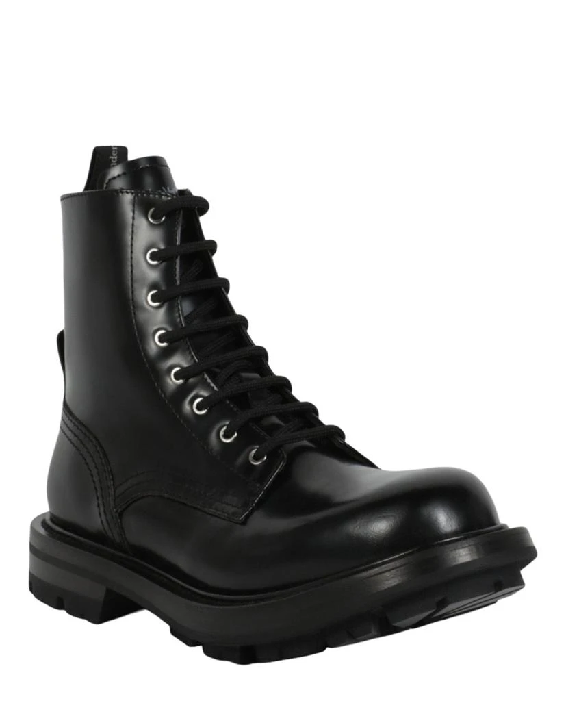 Alexander McQueen Leather Ankle Combat Boots 2