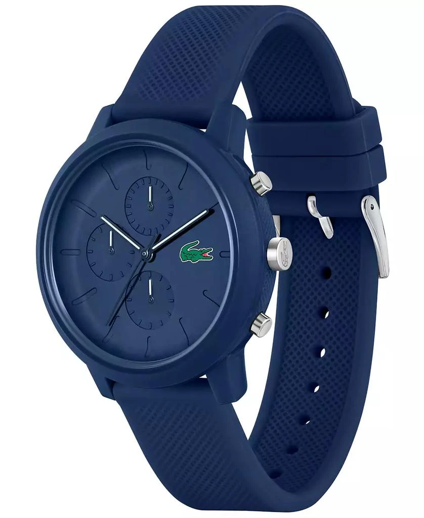 Lacoste Men's L 12.12. Chrono Navy Blue Silicone Strap Watch 43mm 2