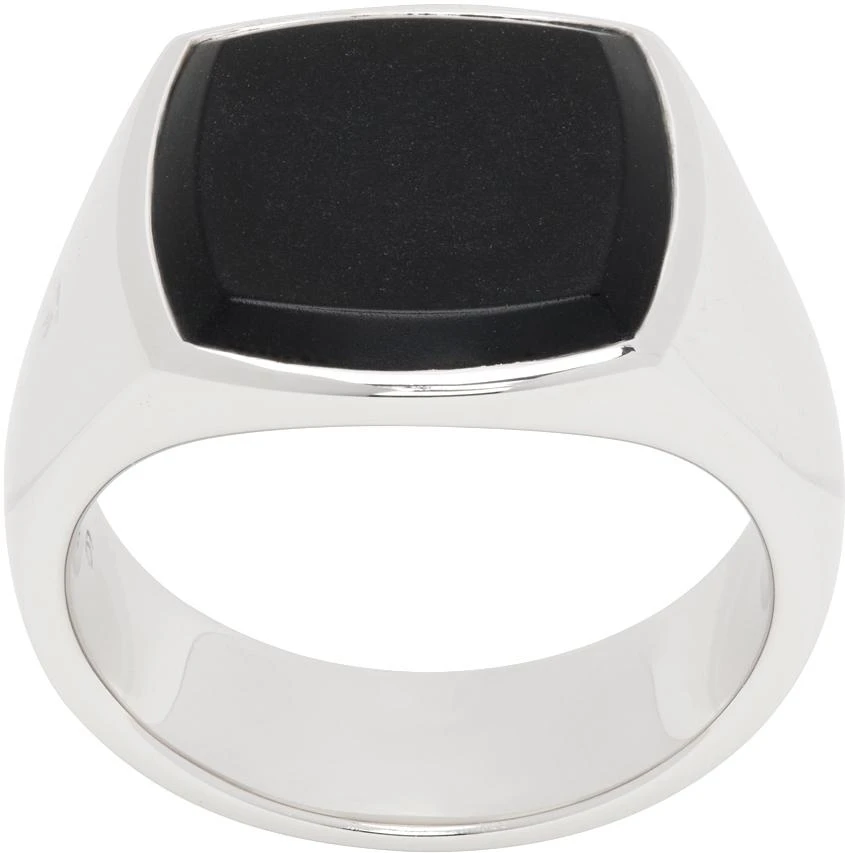 Tom Wood Silver Cushion Black Onyx Ring 1