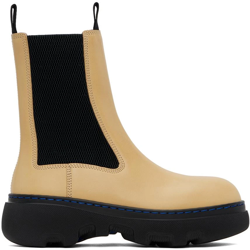 Burberry Yellow Leather Creeper Chelsea Boots 1