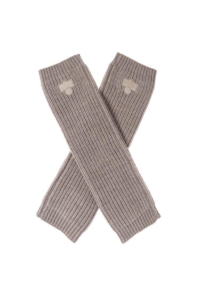 Isabel Marant Naerka shearling-paneled mittens - Gloves