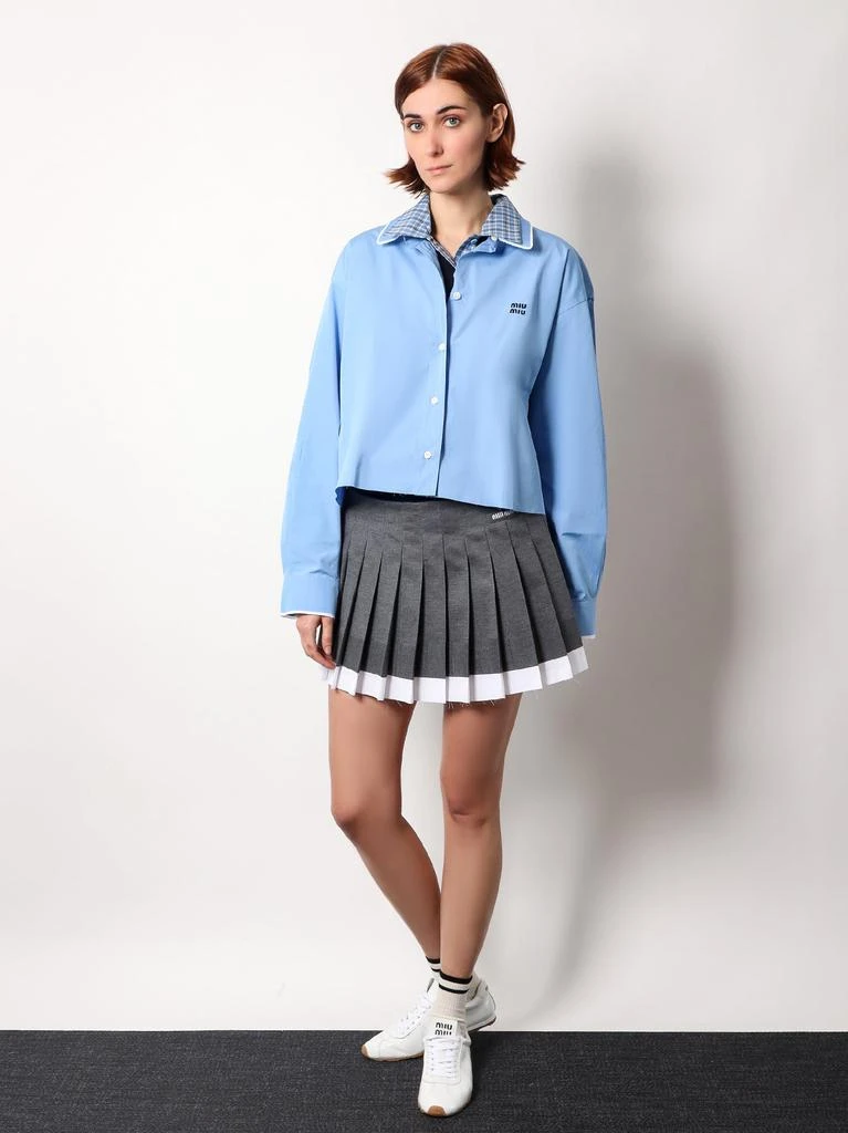 Miu Miu Recycled silk pleated skirt 2