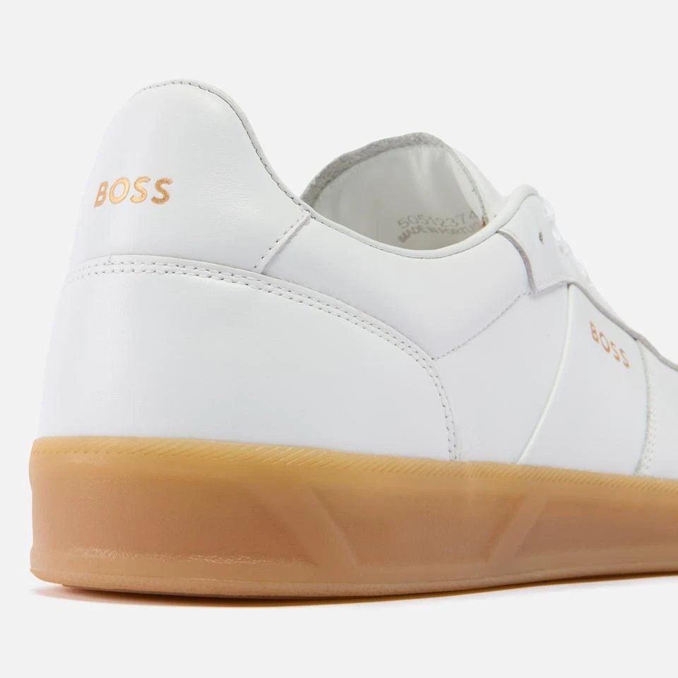 BOSS Black BOSS MEN'S BRANDON LEATHER TENNIS TRAINERS 3