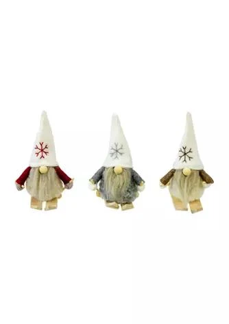 Northlight Set of 3 Skiing Gnomes Christmas Ornaments 4.5Inch