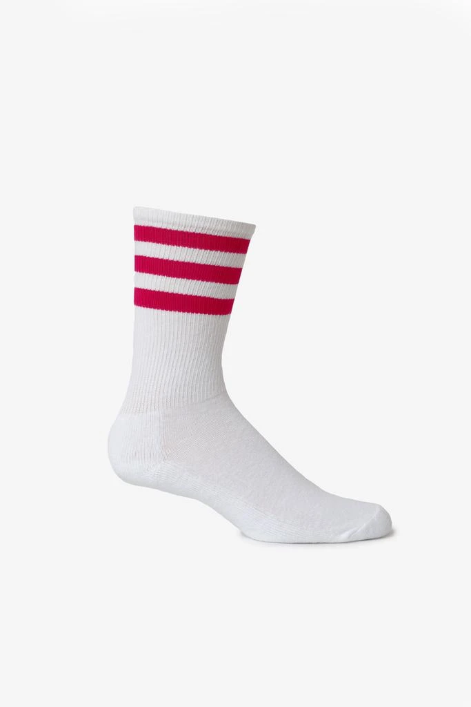 Los Angeles Apparel CALFSOCK - Unisex 3-Stripe Calf Sock 72