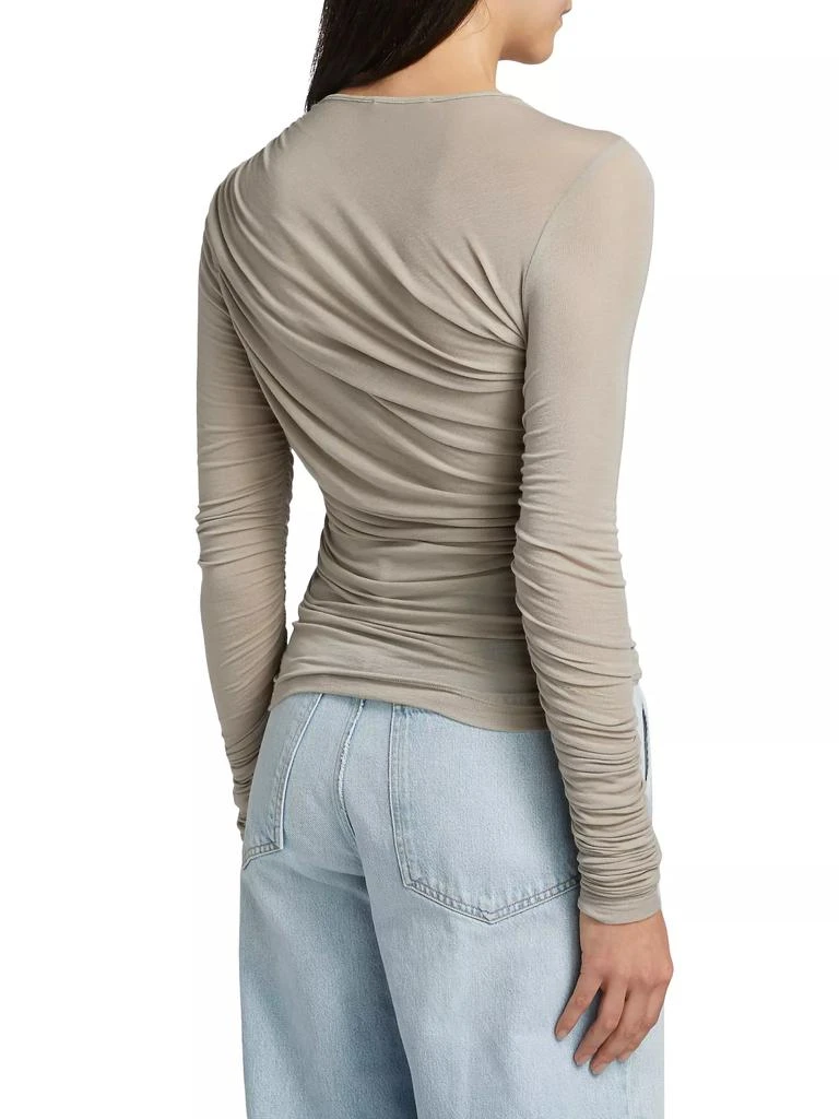 AGOLDE Tania Ruched Long-Sleeve Shirt 5
