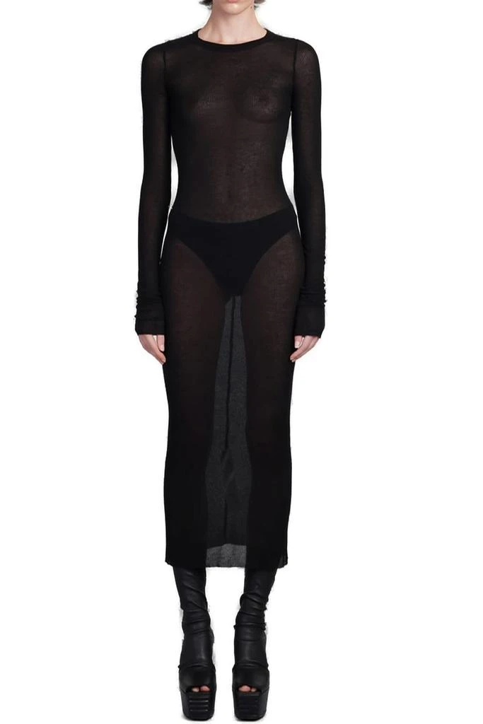 Rick Owens Rick Owens Long-Sleeved Ribbed Dress 1