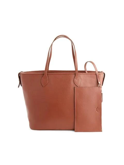 Royce New York Pebble Grain Wide Tote Bag 4