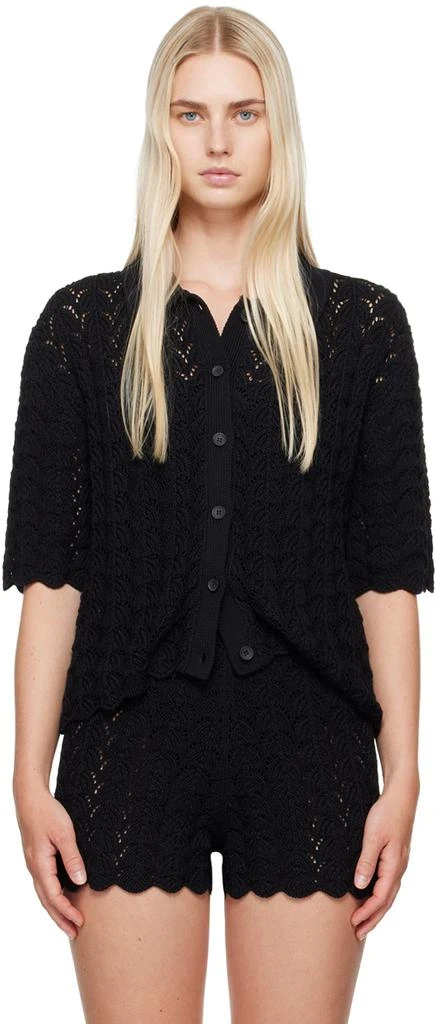 Loulou Studio Black Adria Cardigan 1