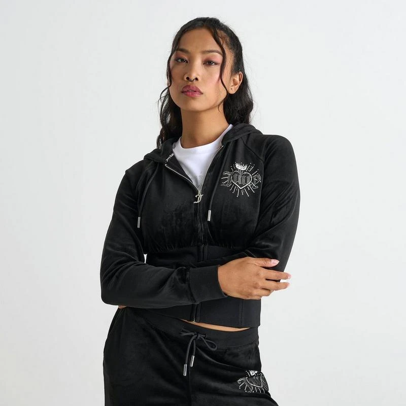 Juicy Couture Women's Juicy Couture Wing Full-Zip Hooded Corset 3