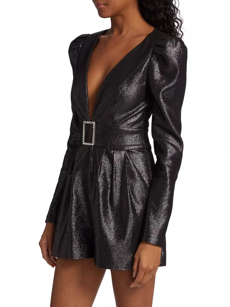 Ramy Brook Brooke Metallic Belted Romper 4