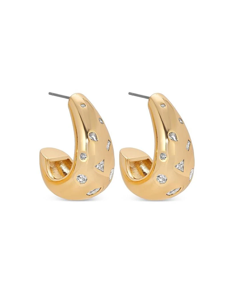 Ettika Jewelry Hammered Mixed Shapes Hoop Earrings 1