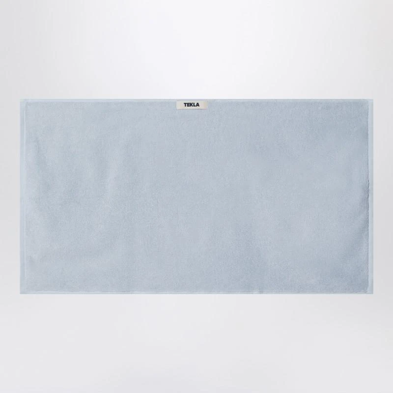 Tekla Striped light blue bath towel 50x90 cm