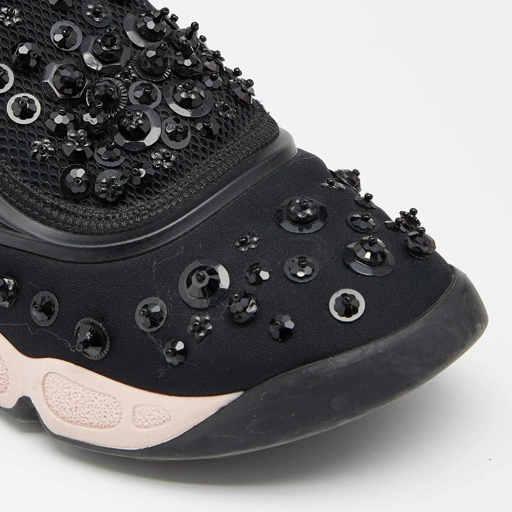 Dior Dior Black Neoprene And Mesh Fusion Embellished Velcro Strap Sneakers Size 36 7