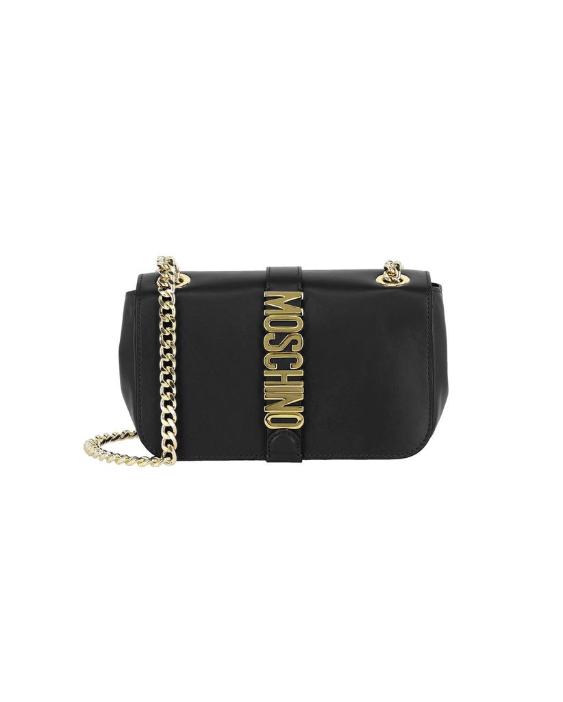 Moschino Logo Leather Shoulder Bag - Crossbody Bags - Save
