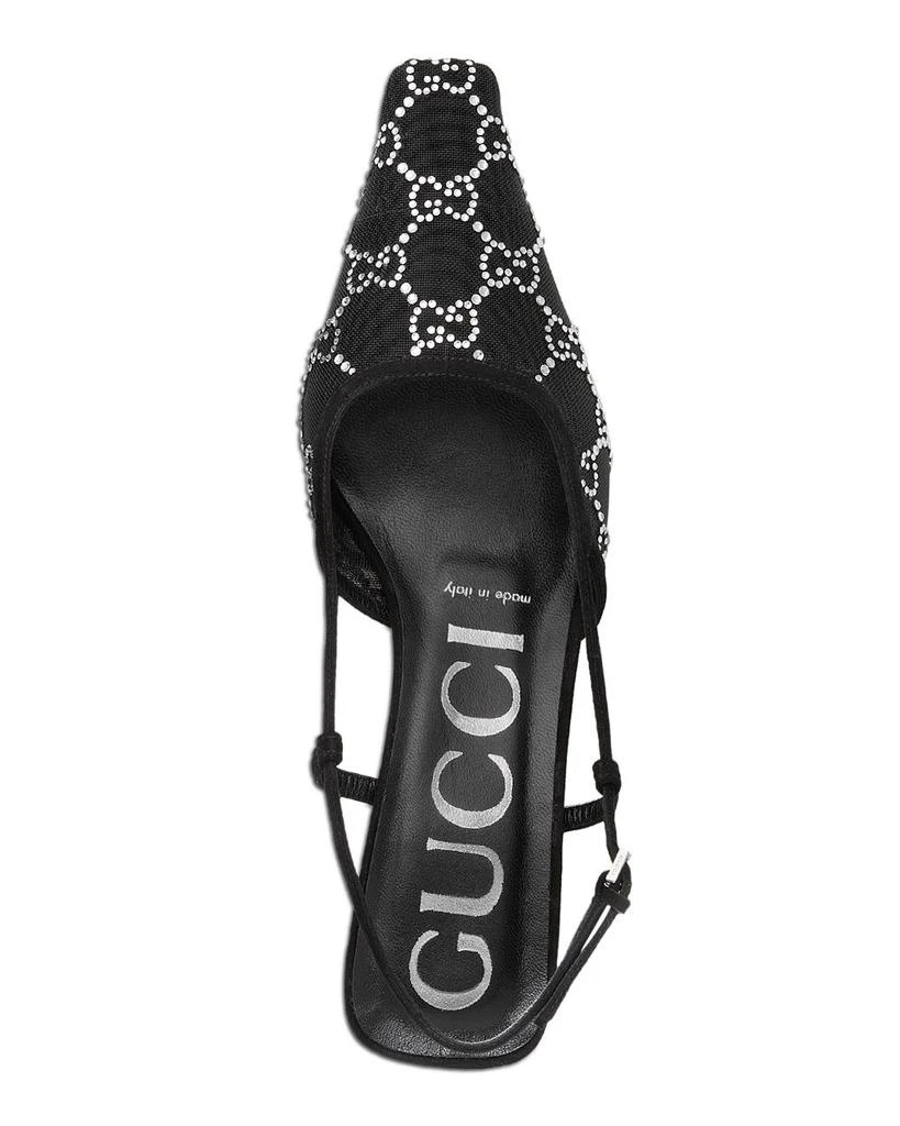 Gucci Women's GG Pointed Toe Slingback Pumps 4