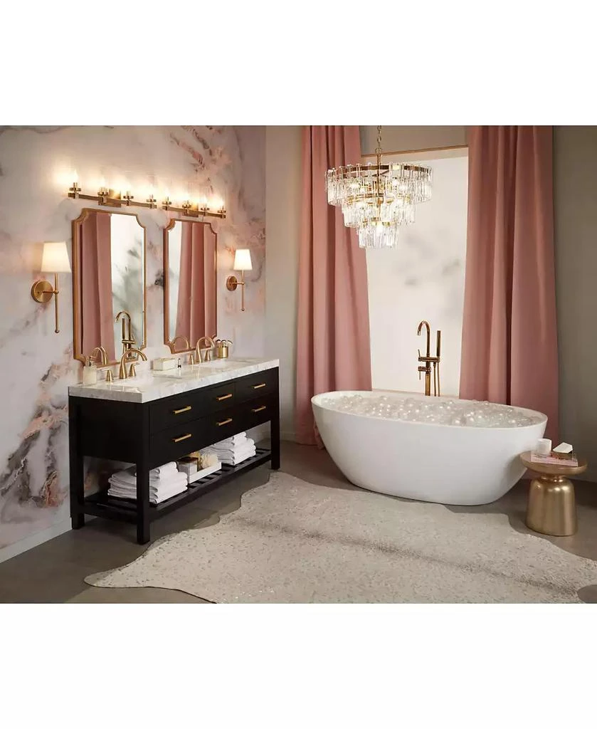 Vienna Full Spectrum Luxum Burnished Brass Chandelier 23 1/2" Wide Modern Tiered Crystal 8-Light Fixture for Dining Room House Foyer Kitchen Island 9