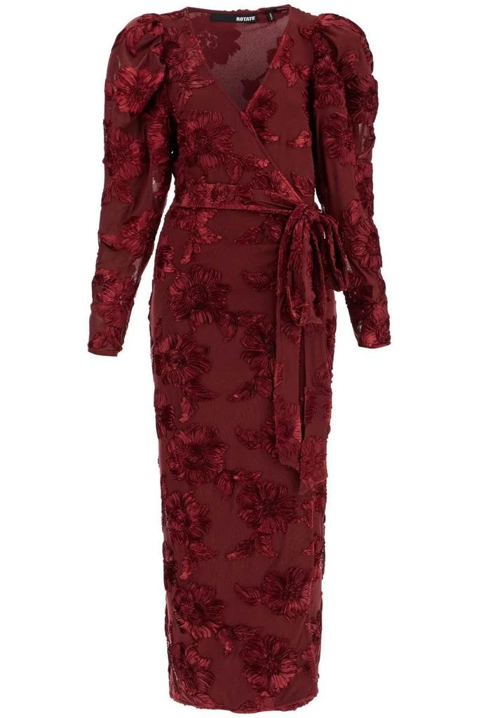 ROTATE Birger Christensen 'mesh dress with embroidered flower details' 1