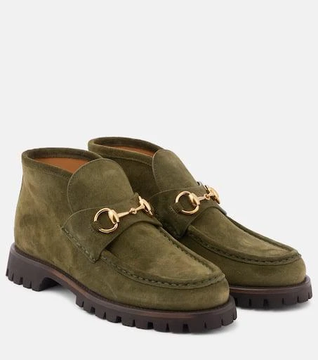 Gucci Horsebit suede ankle boots 1