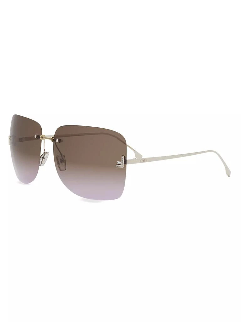 Fendi Fendi First 65MM Crystal-Embellished Square Sunglasses 1