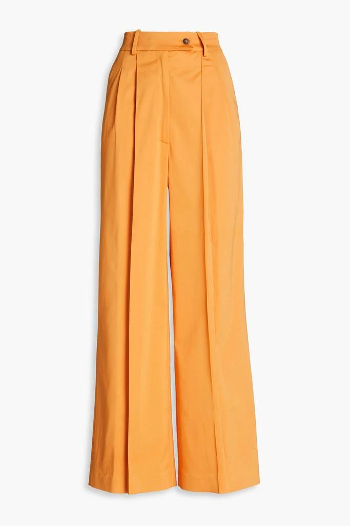 Loulou Studio Lehen pleated satin wide-leg pants 1
