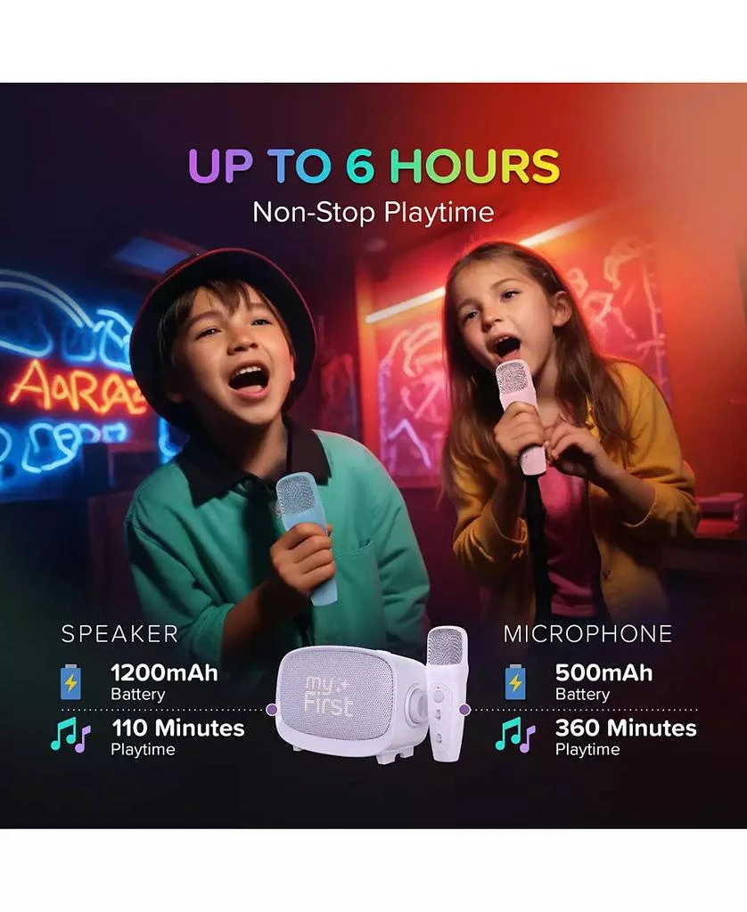 myFirst Wireless Microphone AI Voice Changer Kids Karaoke Machine Portable Bluetooth Speaker 4
