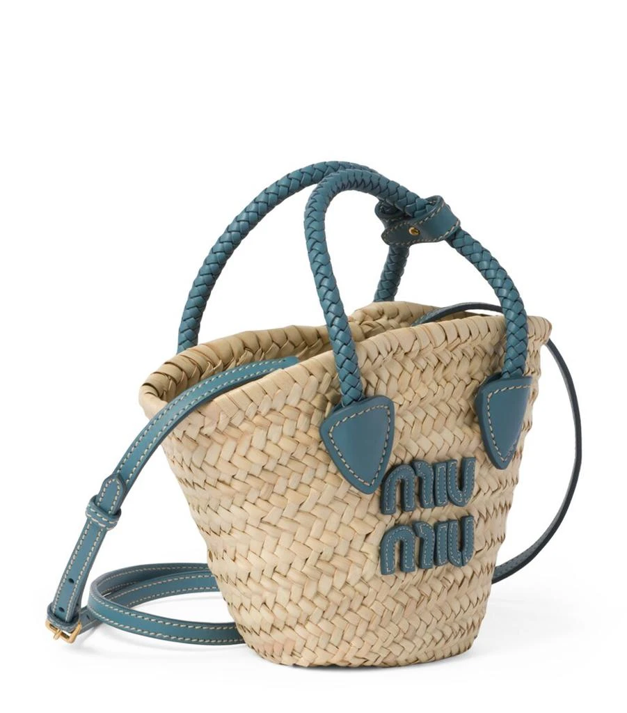 Miu Miu Mini Straw Basket Tote Bag 3