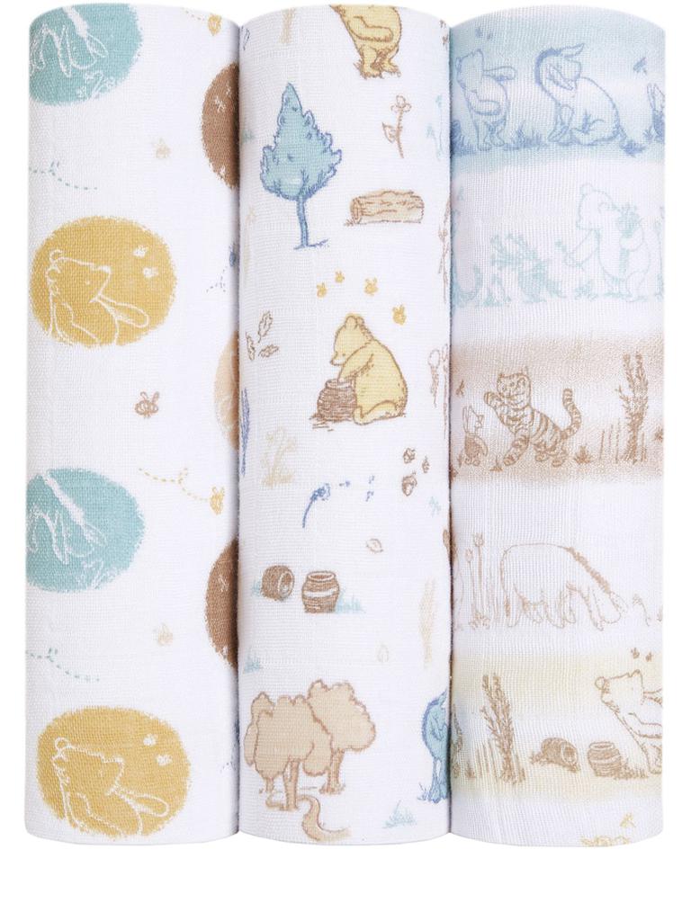 ADEN + ANAIS Set Of 3 Disney Organic Cotton Swaddles