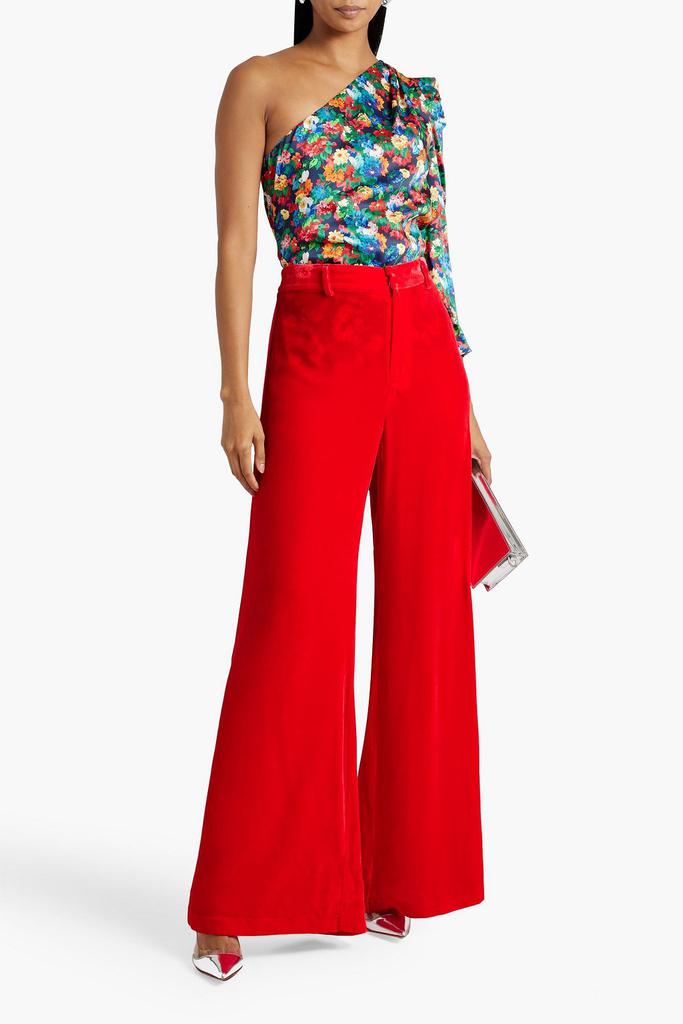LES RÊVERIES Velvet wide-leg pants